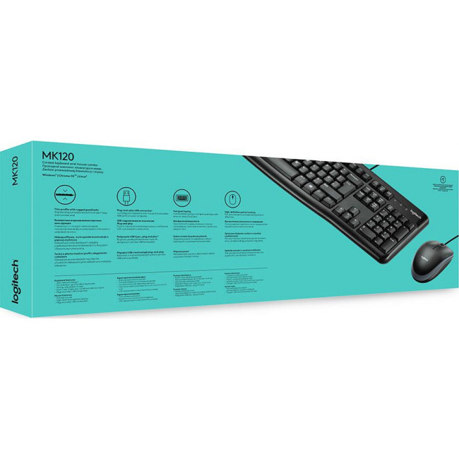 Set Keyboard/Mouse Logitech MK120 Wired