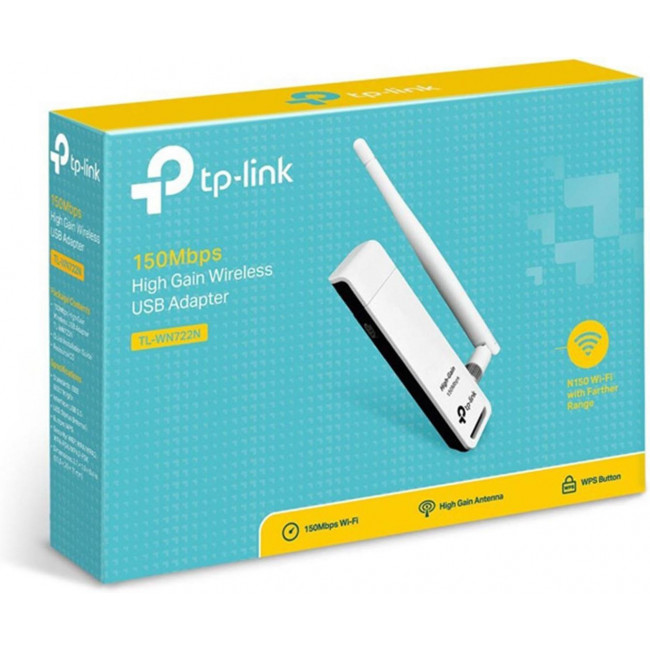 Wi-Fi USB Adapter TP-Link TL-WN722N 150Mbps
