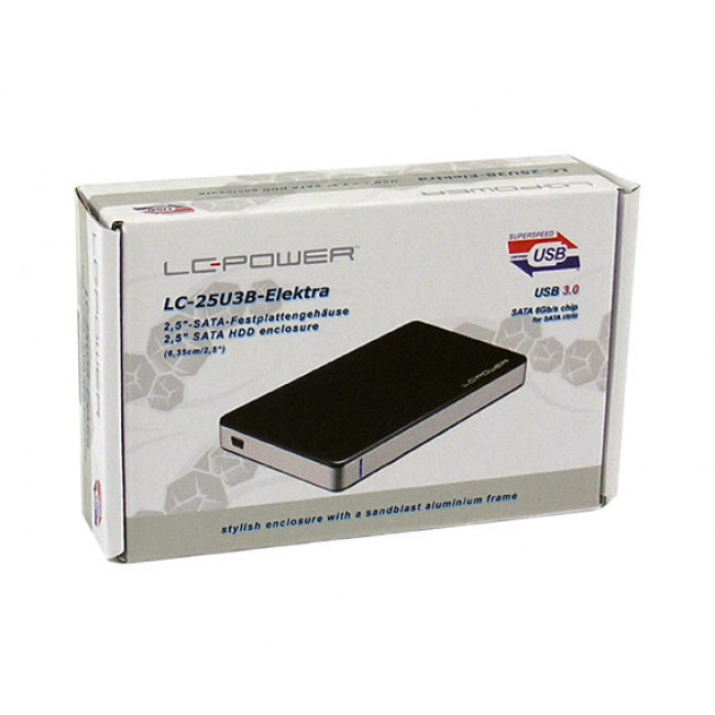Enclosure LC-Power LC25U3B-ELEKTRA 2,5" USB 3.0