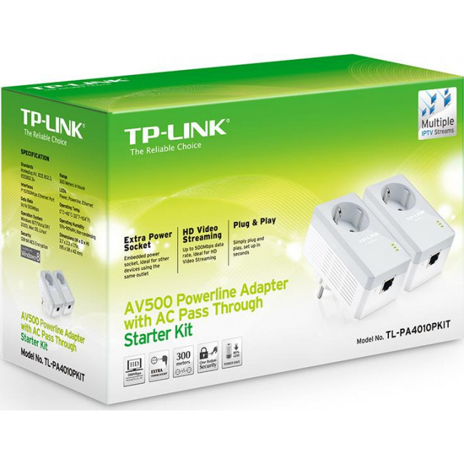 Powerline TP-Link TL-PA4010 Kit 600Mbps