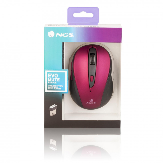 MOUSE NGS WLESS OPTICAL [EVO MUTE] PURPLE