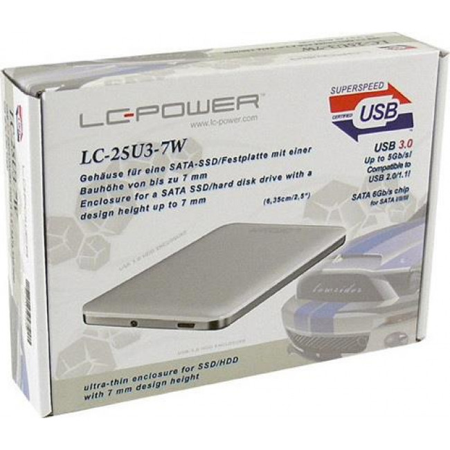 HD ENCLOSURE LC-POWER 2,5 USB3.0 [LC-25U3-7W]