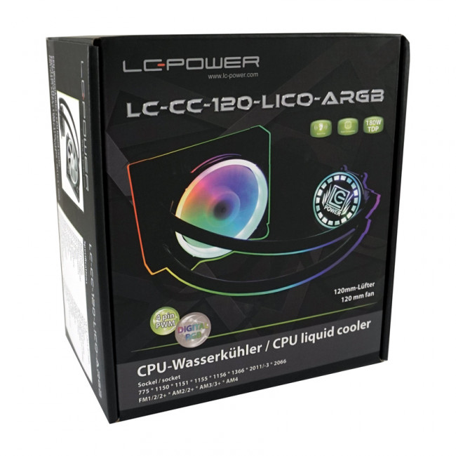 CPU Cooler LC-Power LC-CC-120-LiCo-ARGB Liquid Cooler