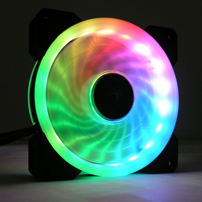 FAN CASE LC-POWER 12mm PRO 3pin RGB with R.M. 3Y