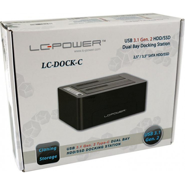 Docking Station LC-Power LC-DOCK-C 2 x 2.5"/3.5" SATA Type C USB 3.1
