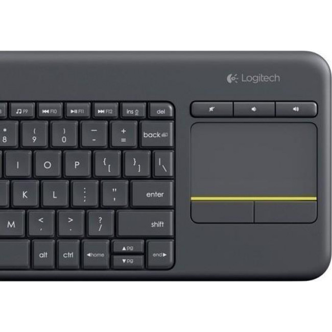 Keyboard Logitech K400 Plus Black Wireless USB EN