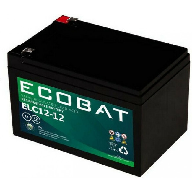 Μπαταρία Ecobat ELC12-12 για UPS 12V 12Ah