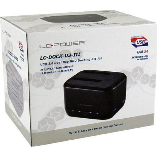 Docking Station LC-Power LC-DOCK-U3-III 2 x 2.5"/3.5" SATA USB 3.0