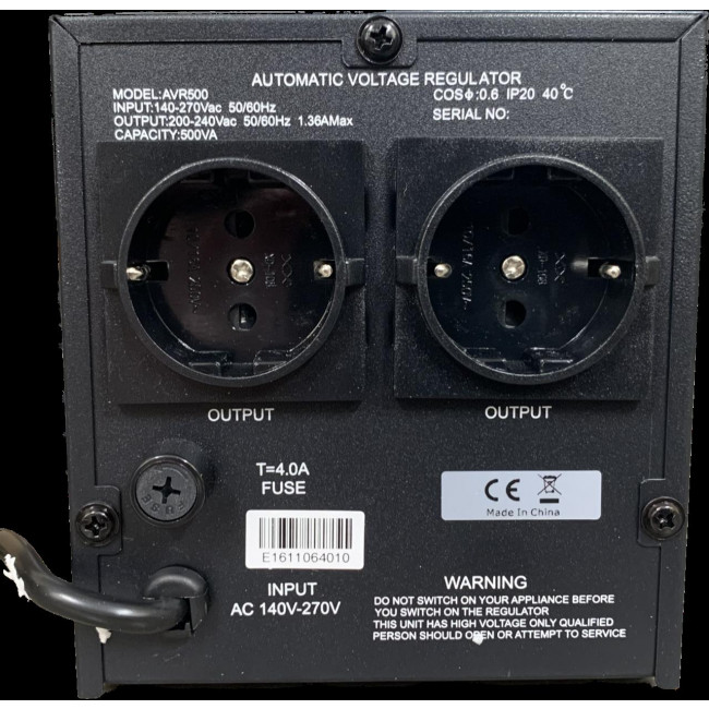 ΣΤΑΘΕΡΟΠΟΙΗΤΗΣ EAST AVR 1000VA Vmeter