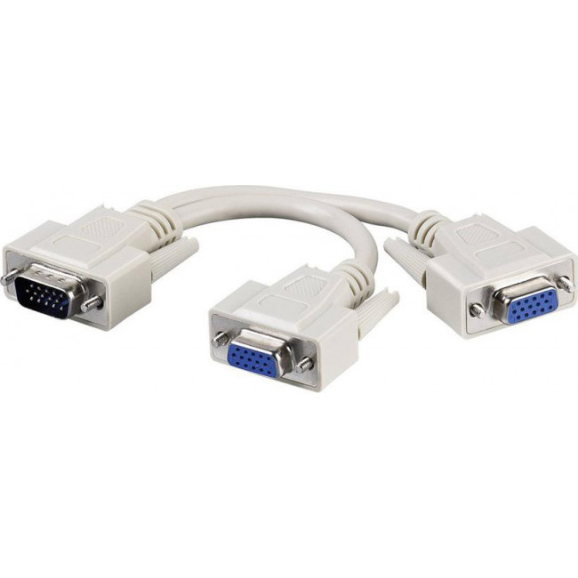 Extension Cable SVGA HD15 Male / HD15 Female with Ferrite Cores 5m Black