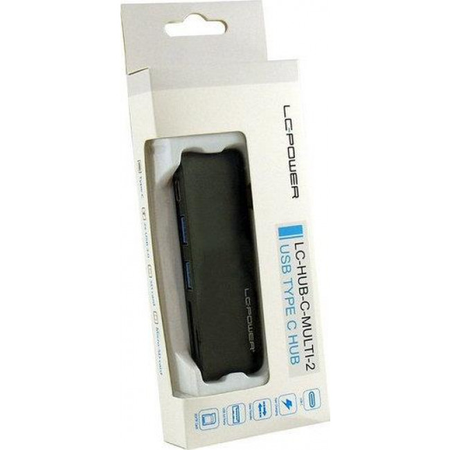 Docking Station LC-Power LC-HUB-C-MULTI-2A Type C Card Reader + 2 x USB 3.0 + 1 x USB C PD