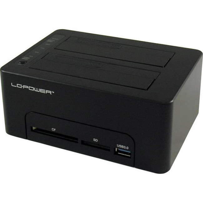 Docking Station LC-Power LC-DOCK-U3-HUB 2 x 2,5"/3,5" + Card Reader - 1 x USB 3.0