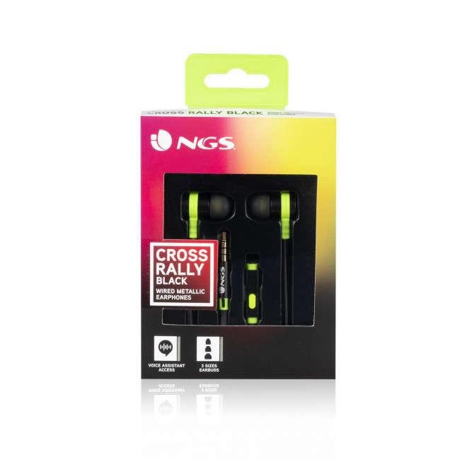 Ακουστικά Ενσύρματα NGS Cross Rally με λειτουργία Hands Free Black