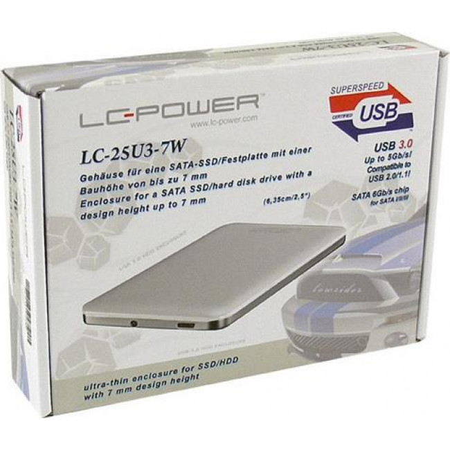 Enclosure HD LC-POWER 2,5 USB3.0 [LC-25U3-7W]