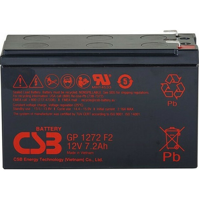 Μπαταρία CSB GP1272 GP series για UPS 12V 7.2Ah