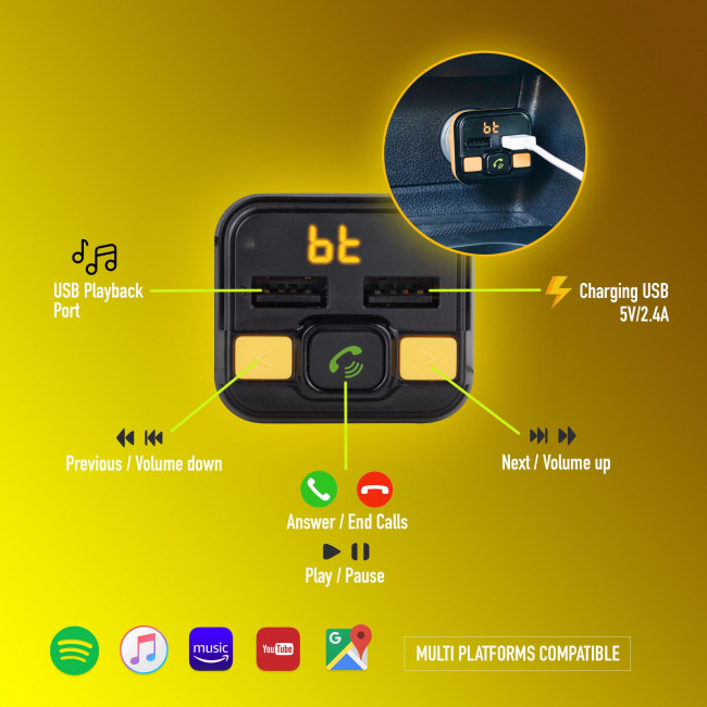 CAR FM TRANSMITTER NGS [SPARKBTCURRY] BLUETOOTH