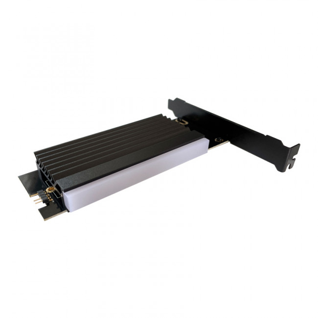 PCI-Card LC-POWER [LC-PCI-M2-NVME-ARGB] M.2 NVME SSD with heatsink & ARGB lighting