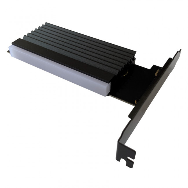 PCI-Card LC-POWER [LC-PCI-M2-NVME-ARGB] M.2 NVME SSD with heatsink & ARGB lighting