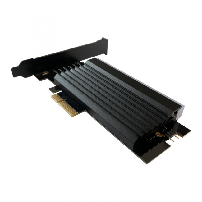 PCI-Card LC-POWER [LC-PCI-M2-NVME-ARGB] M.2 NVME SSD with heatsink & ARGB lighting