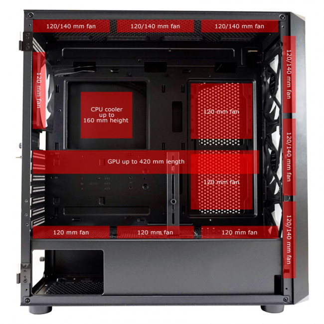 Case LC-Power Gaming 804B Obsession X Midi ARGB Tempered Glass