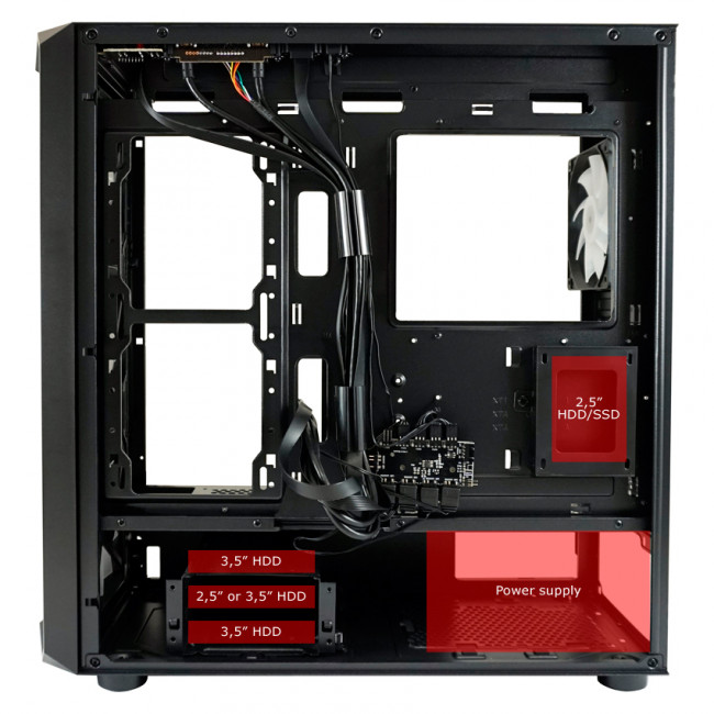 Case LC-Power Gaming 804B Obsession X Midi ARGB Tempered Glass
