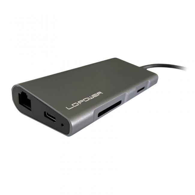 Docking Station LC-Power LC-HUB-C-MULTI-5 Type C with Card Reader,  PD, RJ45 & HDMI