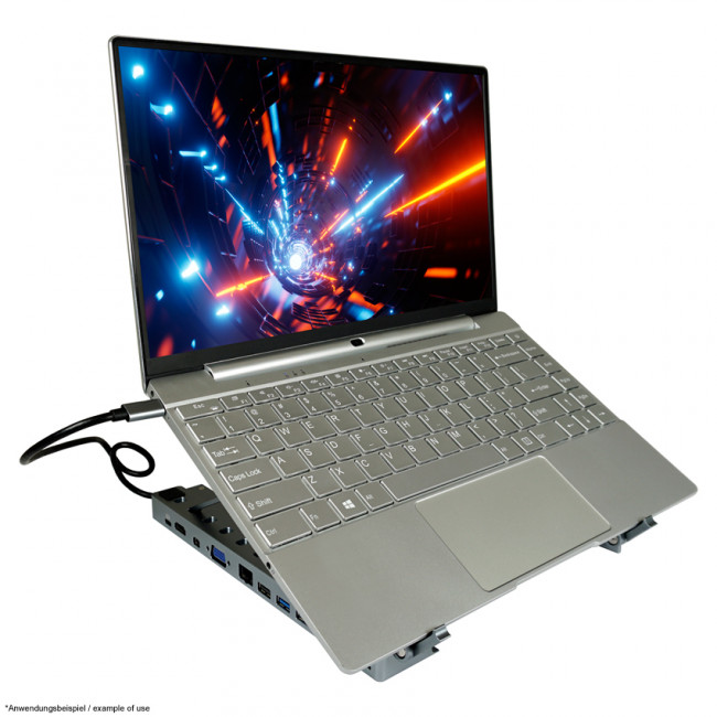 Docking Station LC-Power LC-HUB-C-MULTI-STAND Notebook Holder with Multi-Hub
