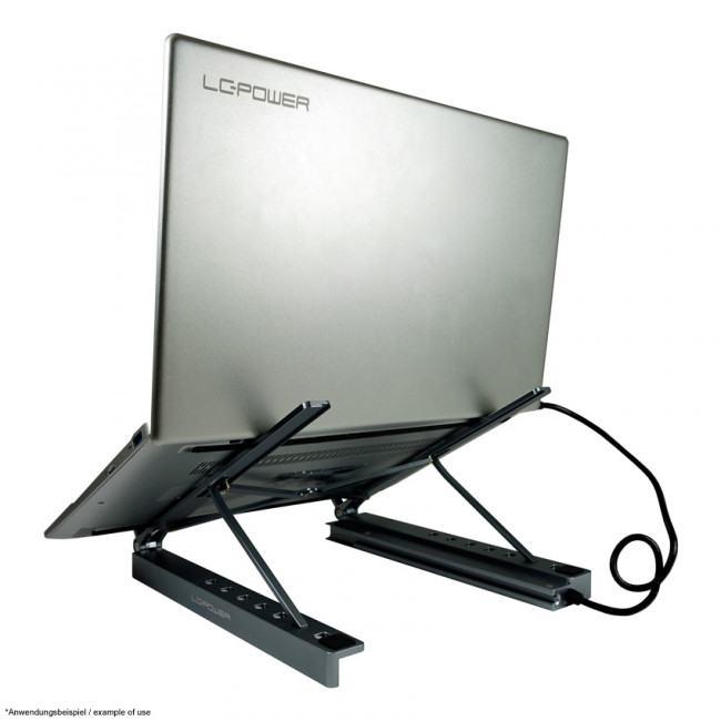 Docking Station LC-Power LC-HUB-C-MULTI-STAND Notebook Holder with Multi-Hub