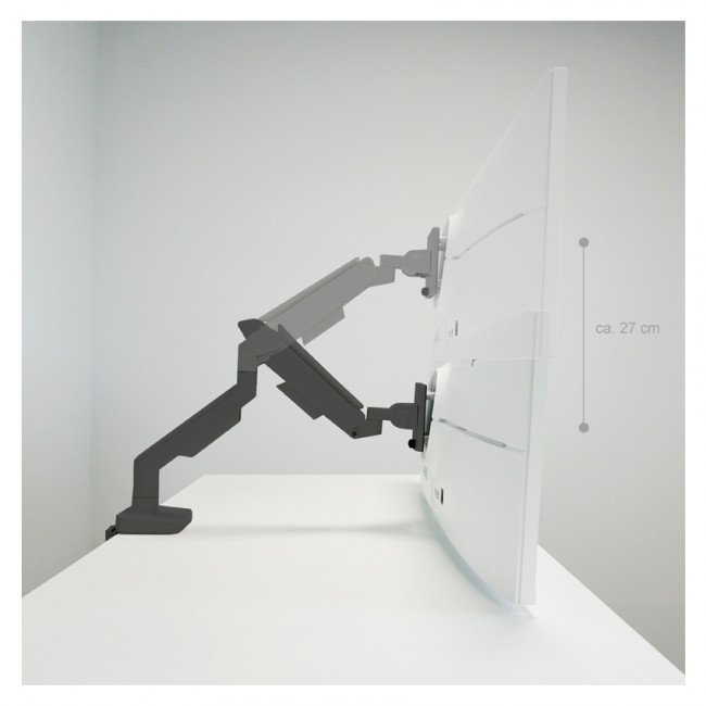 Monitor Arm Lc-Power LC-EQ-A49B for monitors up to 49"/124,46 cm