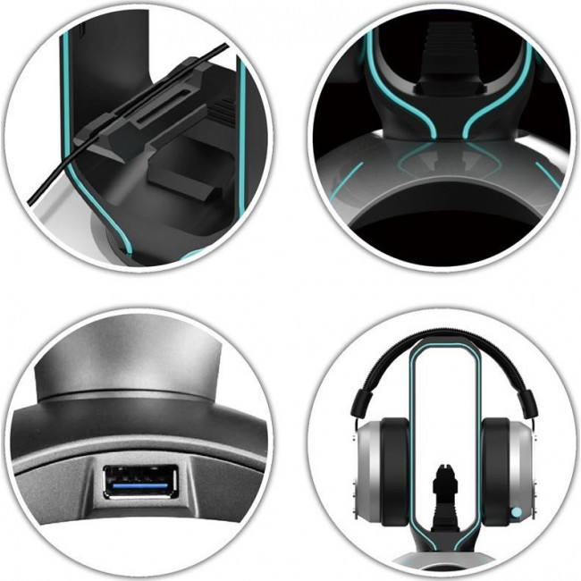 Headphone Holder LC-Power Headphone Stand with RGB