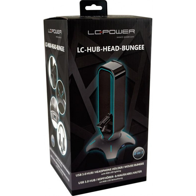 Headphone Holder LC-Power Headphone Stand with RGB