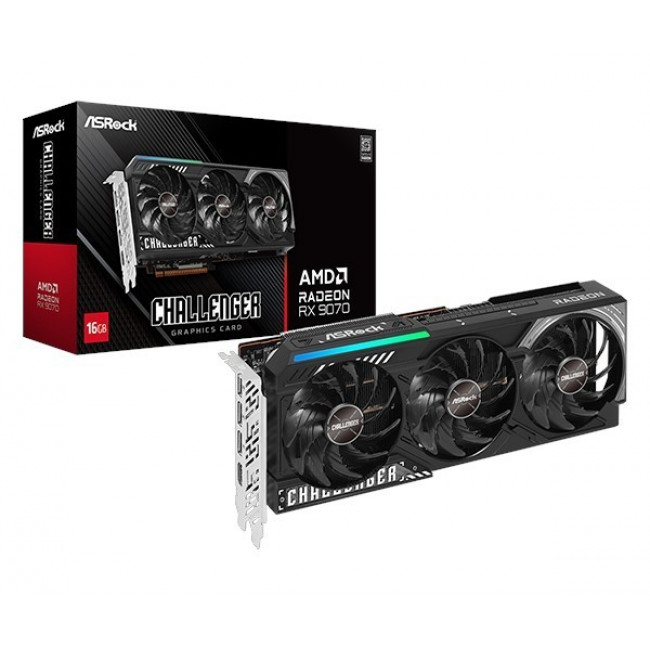 VGA AMD ASRock Radeon™ RX 9070 Challenger 16Gb GDDR6 3Fan