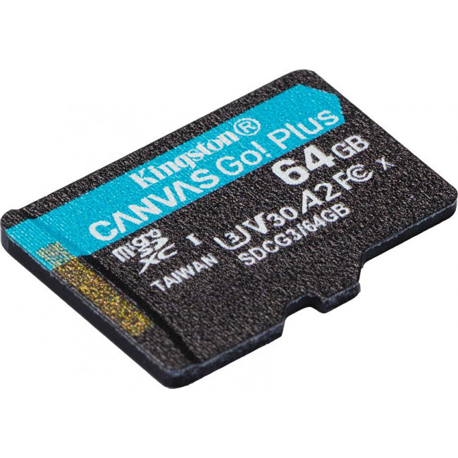 MicroSD KINGSTON 64GB SDXC Canvas Go! Plus Cl10 w/SD Adapter