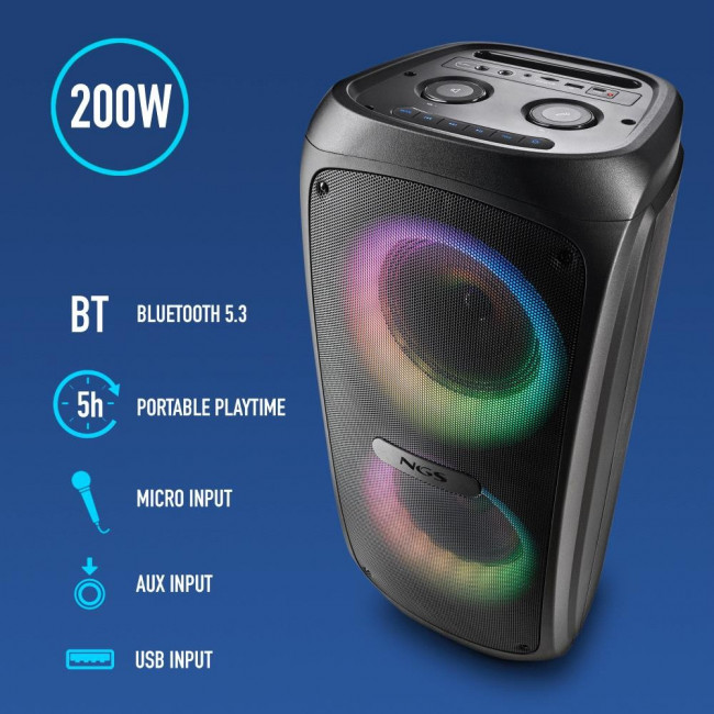 Bluetooth Speaker NGS [WILDTEMPER] 40W TWS USB-AUX IN