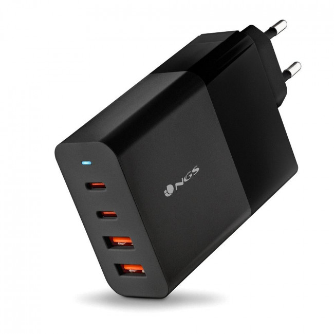 Φορτιστής NGS BUD 100W USB-C + USB-A Φορτιστής Τοίχου | GaN Power Adapter για Laptop/Tablet/Smartphone