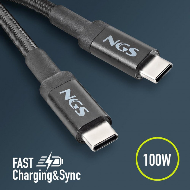 Καλώδιο Φόρτισης NGS KNOT 100W-2 – 2 Μέτρα / USB-C σε USB-C / 100W PD