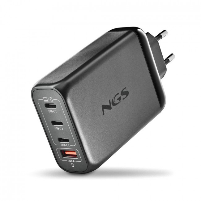 Φορτιστής NGS BUD 140W USB-C + USB-A Φορτιστής Τοίχου | GaN Power Adapter για Laptop/Tablet/Smartphone