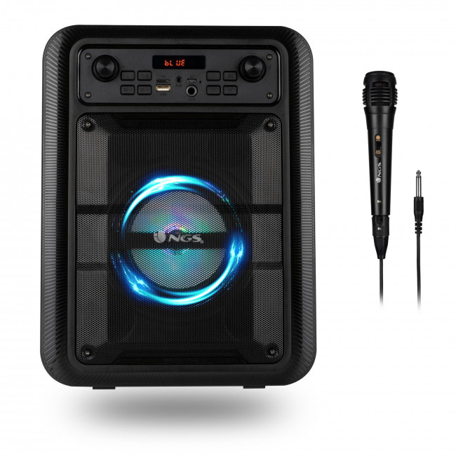 Bluetooth Speaker NGS [ROLLER LINGO] 20W PORTABLE TWS USB/TF/AUX IN -WITH MIC Black