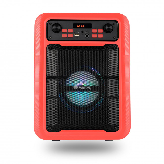 Bluetooth Speaker NGS [ROLLER LINGO] 20W PORTABLE TWS USB/TF/AUX IN -WITH MIC Red