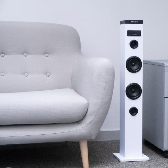 SPEAKER BT 2.0 NGS [SKYCHARMWHITE] TOWER 50W BT/USB/FM/OPTICAL/STEREO OUTPUT