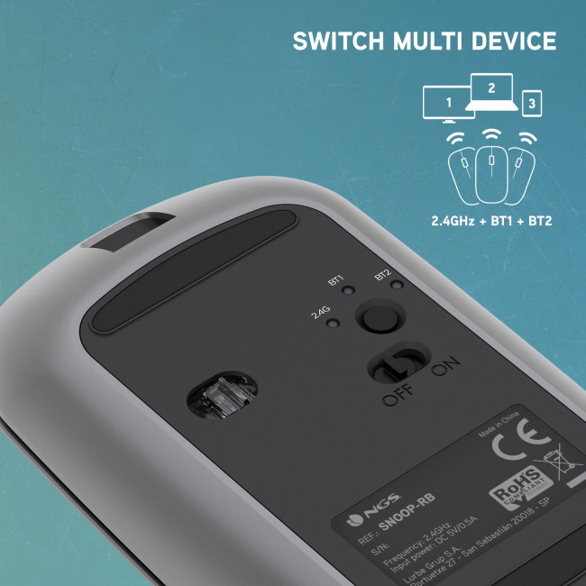 MOUSE NGS WLESS [SNOOP-RB] GREY