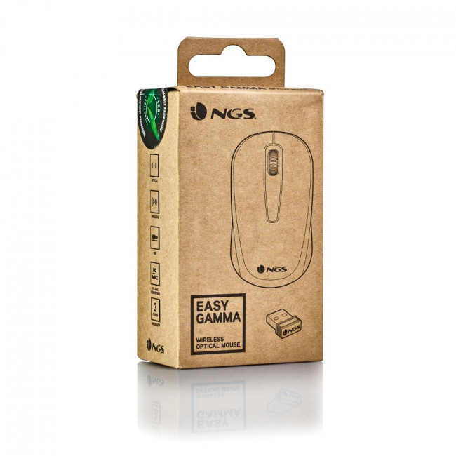MOUSE NGS WLESS 2,4GHz 1200DPI  [EASYGAMMA] BLACK