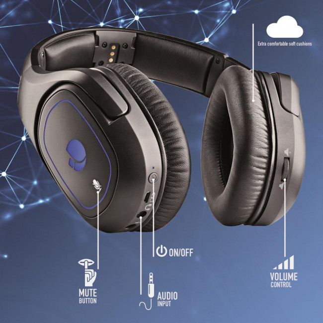 Gaming Headset NGS GHX-600 with LED and Charging Base