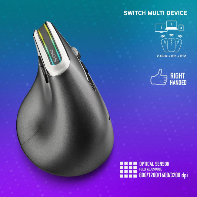 Mouse NGS Evo Karma Rechargeable Ergonomic Wireless