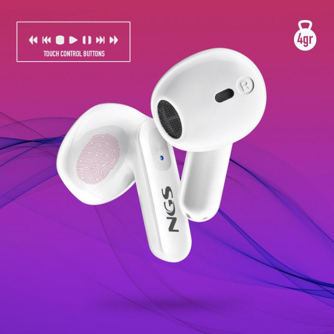 Handsfree Bluetooth NGS Artica Duo White