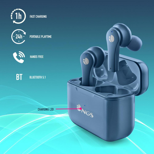 Handsfree Bluetooth NGS Artica Bloom Azure