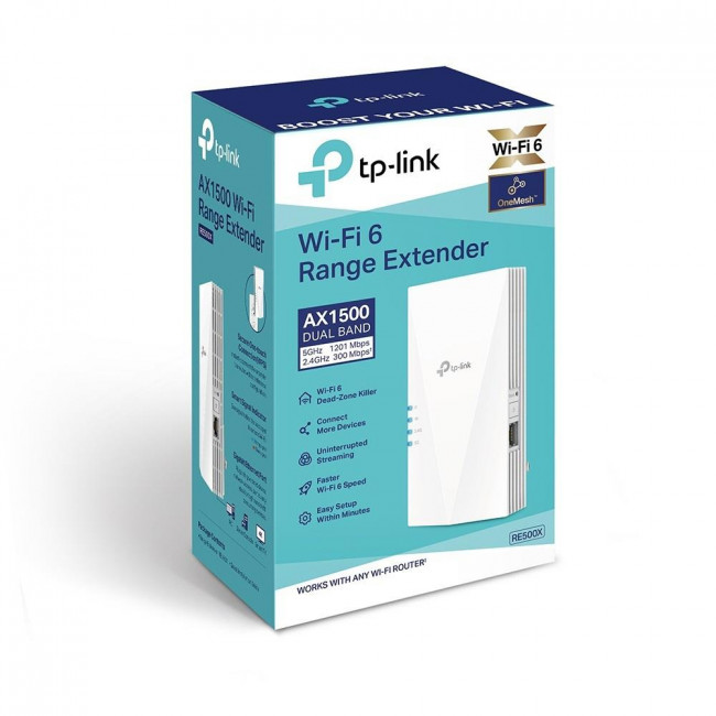 WI-FI RANGE EXTENDER TP-LINK RE500X AX1500 WI-FIi 6