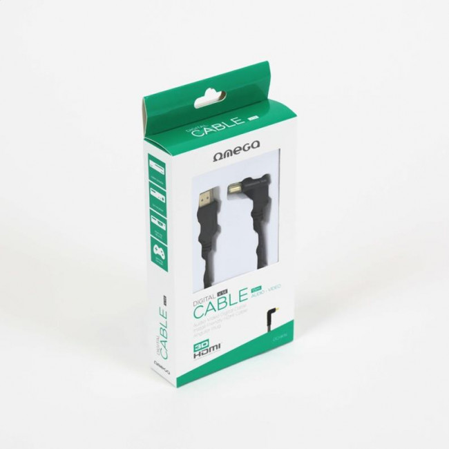 Καλώδιο HDMI Omega 1.4v M/M γωνία 3m