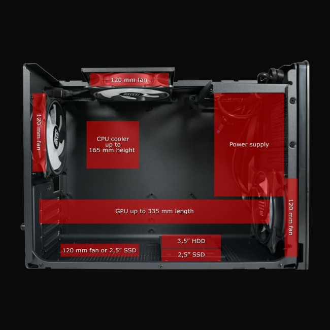 Case LC-Power Gaming 716MB Amplified X Mini ARGB Tempered Glass