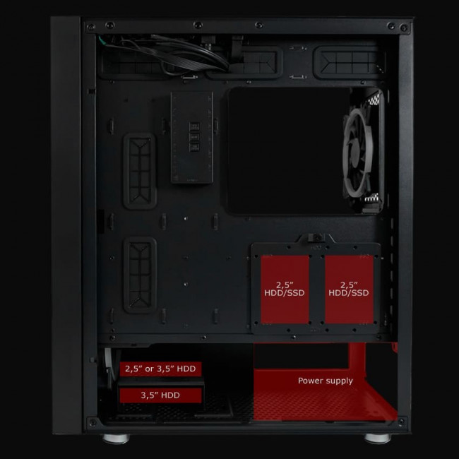 Case LC-Power Gaming 802B Black Wanderer X Midi ARGB Tempered Glass
